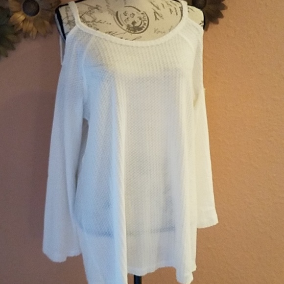 Cold shoulder thermal tunic top - Picture 3 of 4
